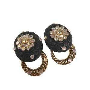 Jeff Lieb Earrings Clip-On Vintage 80s